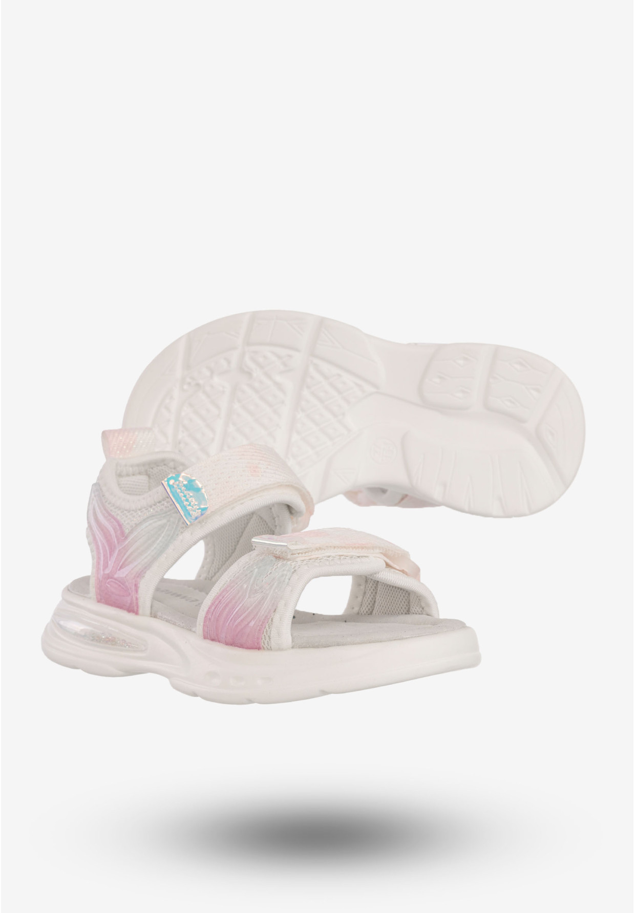 Sandały Dziecięce Buty Na Rzepy Lekkie Skórzana Wkładka Białe Apawwa N1374P