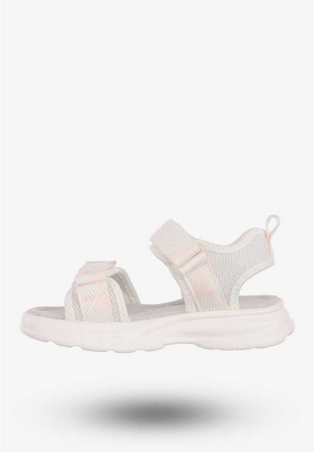 Sandały Dziecięce Buty Na Rzepy Lekkie Skórzana Wkładka Białe Apawwa N1374P