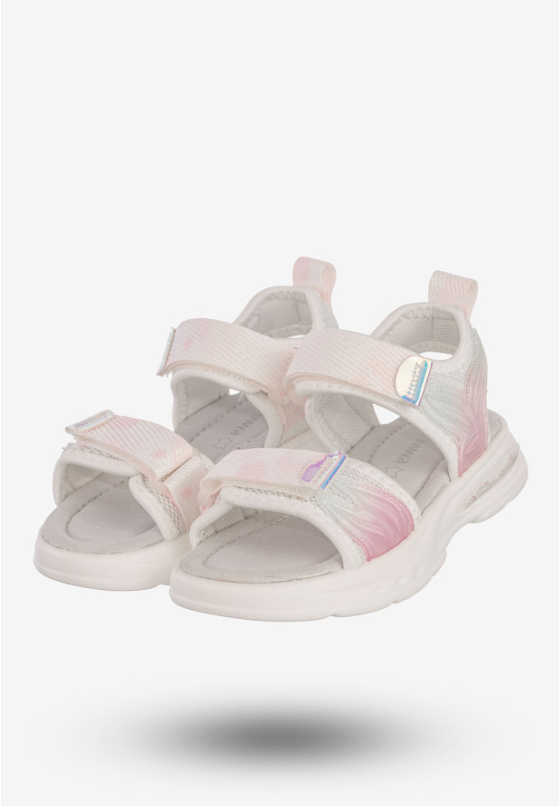 Sandały Dziecięce Buty Na Rzepy Lekkie Skórzana Wkładka Białe Apawwa N1374P