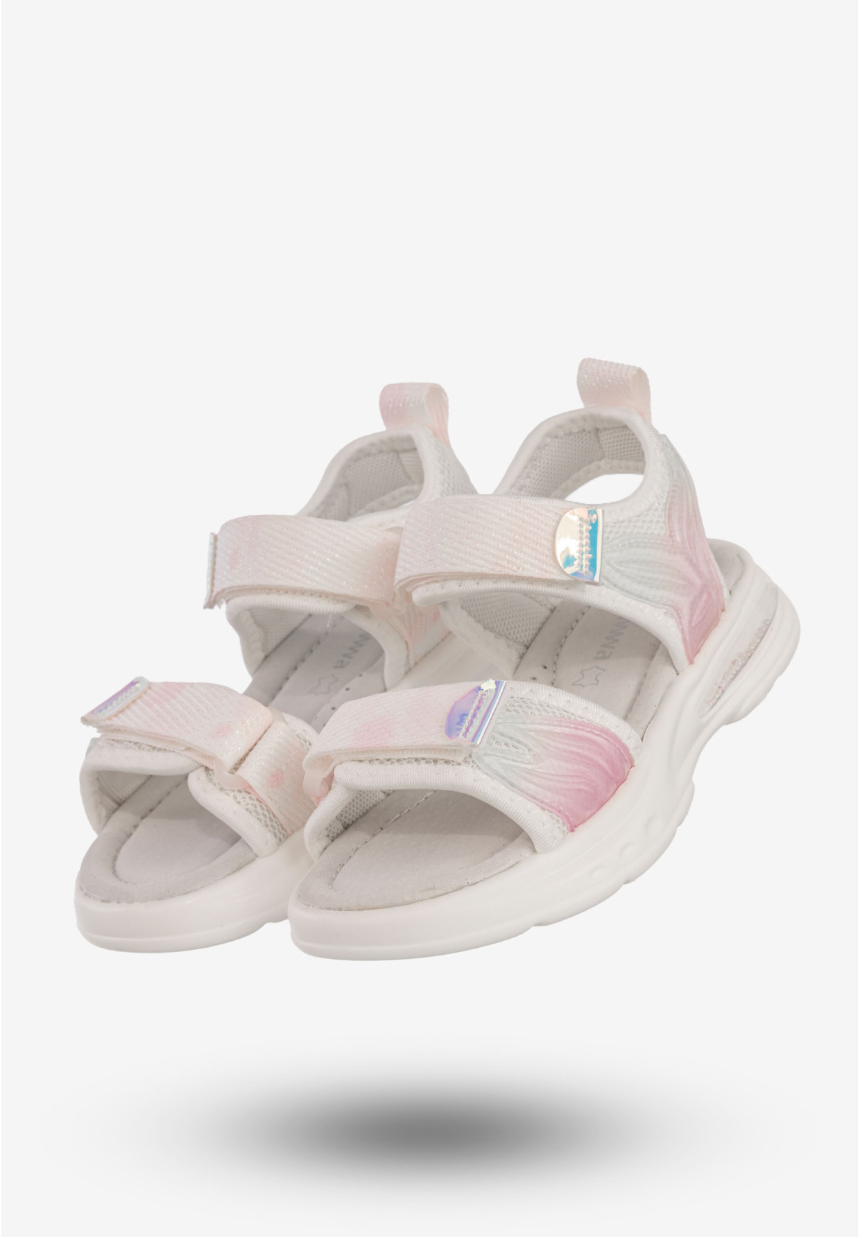 Sandały Dziecięce Buty Na Rzepy Lekkie Skórzana Wkładka Białe Apawwa N1374P