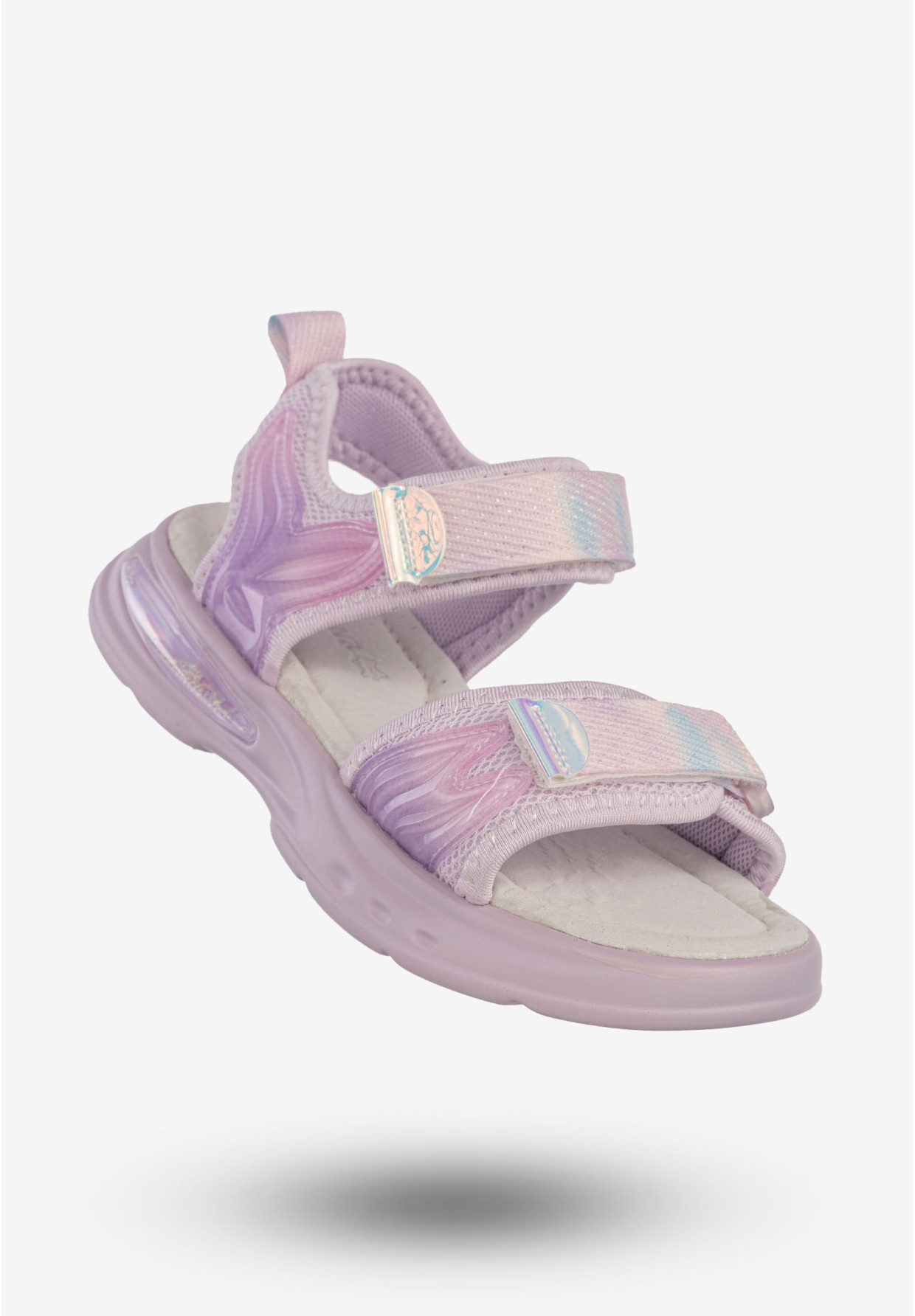 Sandały Dziecięce Buty Na Rzepy Lekkie Skórzana Wkładka Fioletowe Apawwa N1374P