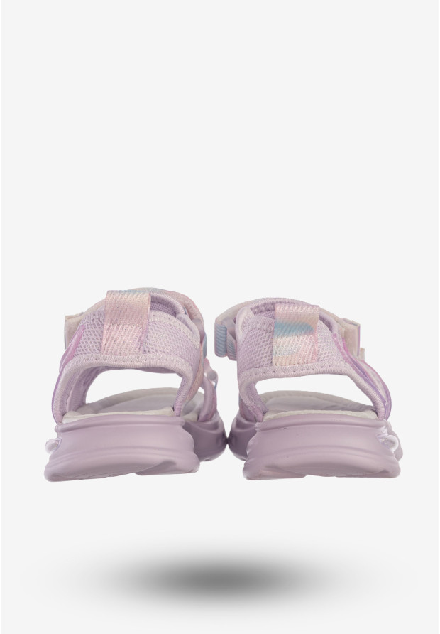 Sandały Dziecięce Buty Na Rzepy Lekkie Skórzana Wkładka Fioletowe Apawwa N1374P
