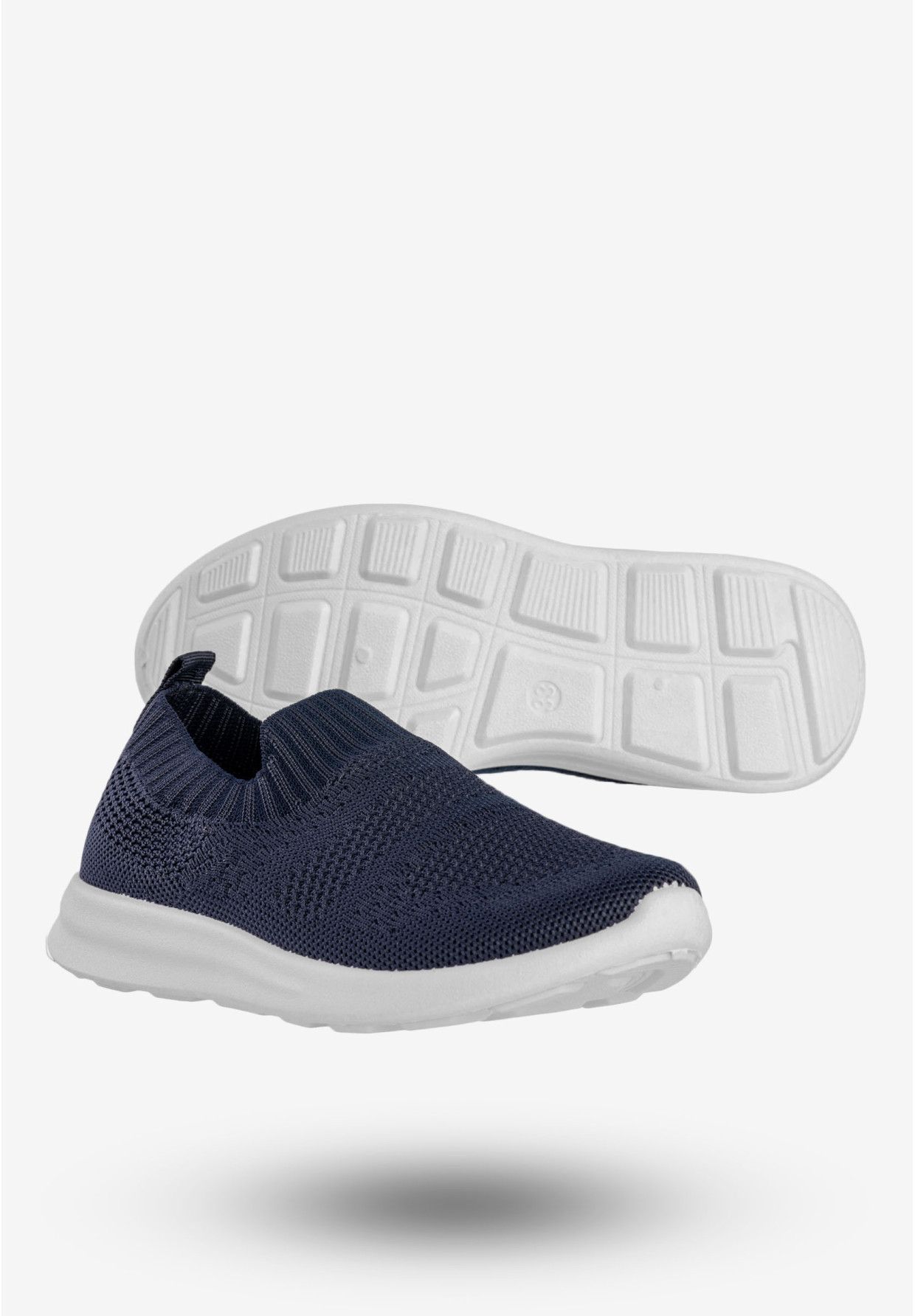 Sneakersy Dziecięce Wsuwane Buty Sportowe Półbuty Granatowe Apawwa Z516