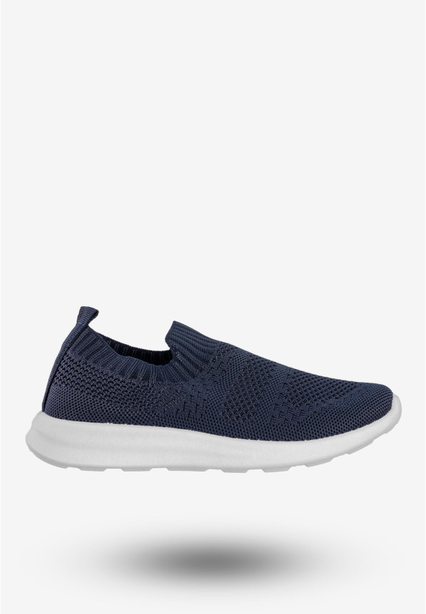 Sneakersy Dziecięce Wsuwane Buty Sportowe Półbuty Granatowe Apawwa Z516