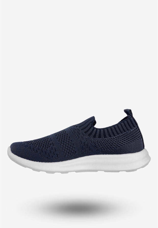 Sneakersy Dziecięce Wsuwane Buty Sportowe Półbuty Granatowe Apawwa Z516