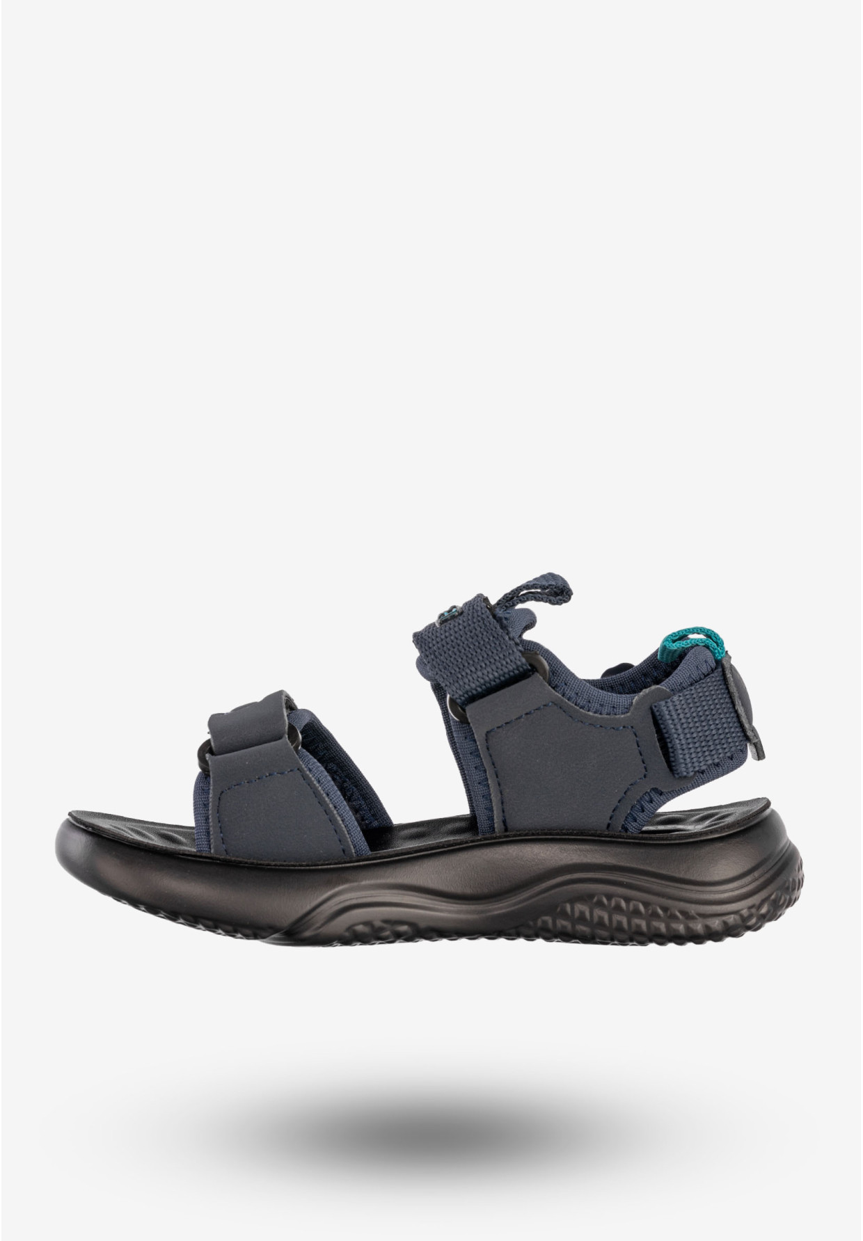 Sandały Chłopięce Buty Na Rzepy Letnie Świecące Granatowe Apawwa Z2422P