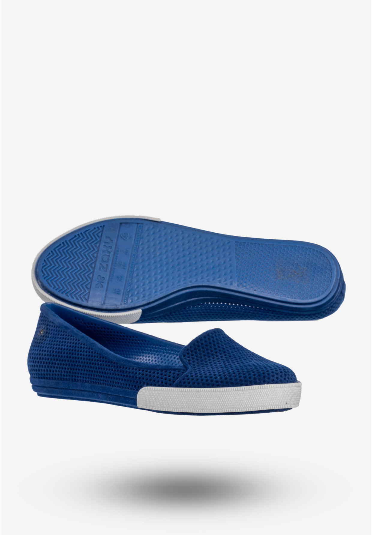 Baleriny Damskie Buty Ażurowe Wsuwane Półbuty Zapachowe Niebieskie ZAXY U285084