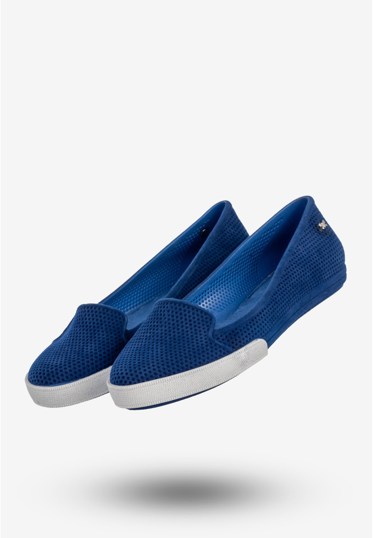 Baleriny Damskie Buty Ażurowe Wsuwane Półbuty Zapachowe Niebieskie ZAXY U285084
