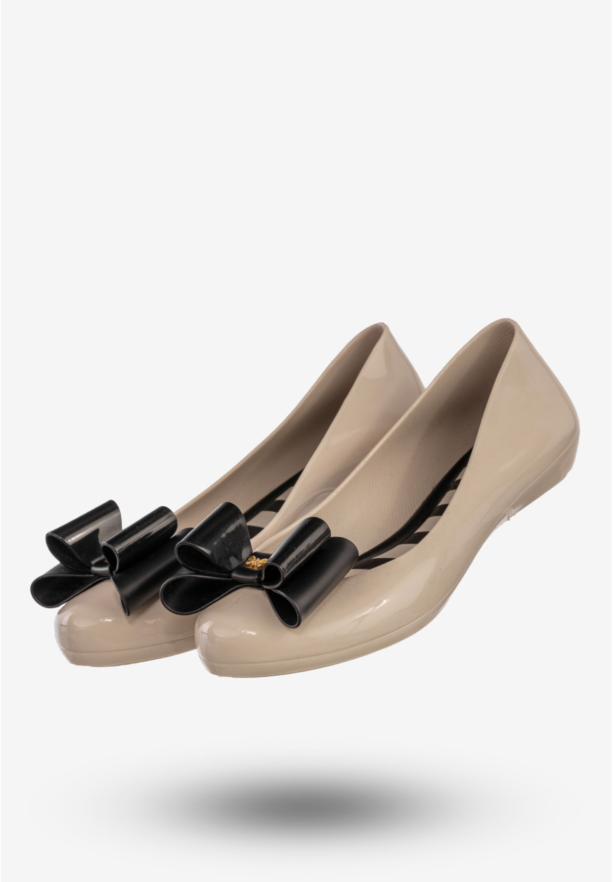 Baleriny Damskie Buty Wsuwane Z Kokardą Półbuty Zapachowe Beżowe ZAXY 81998