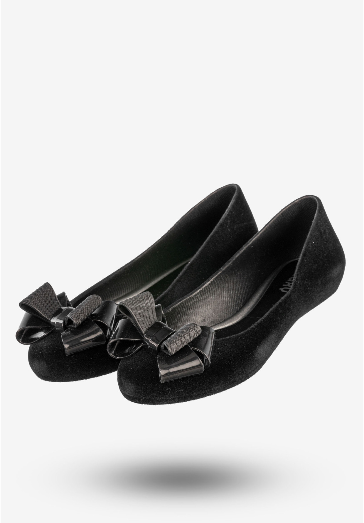 Baleriny Damskie Z Kokardką Buty Wsuwane Półbuty Zapachowe Czarne ZAXY DD285108
