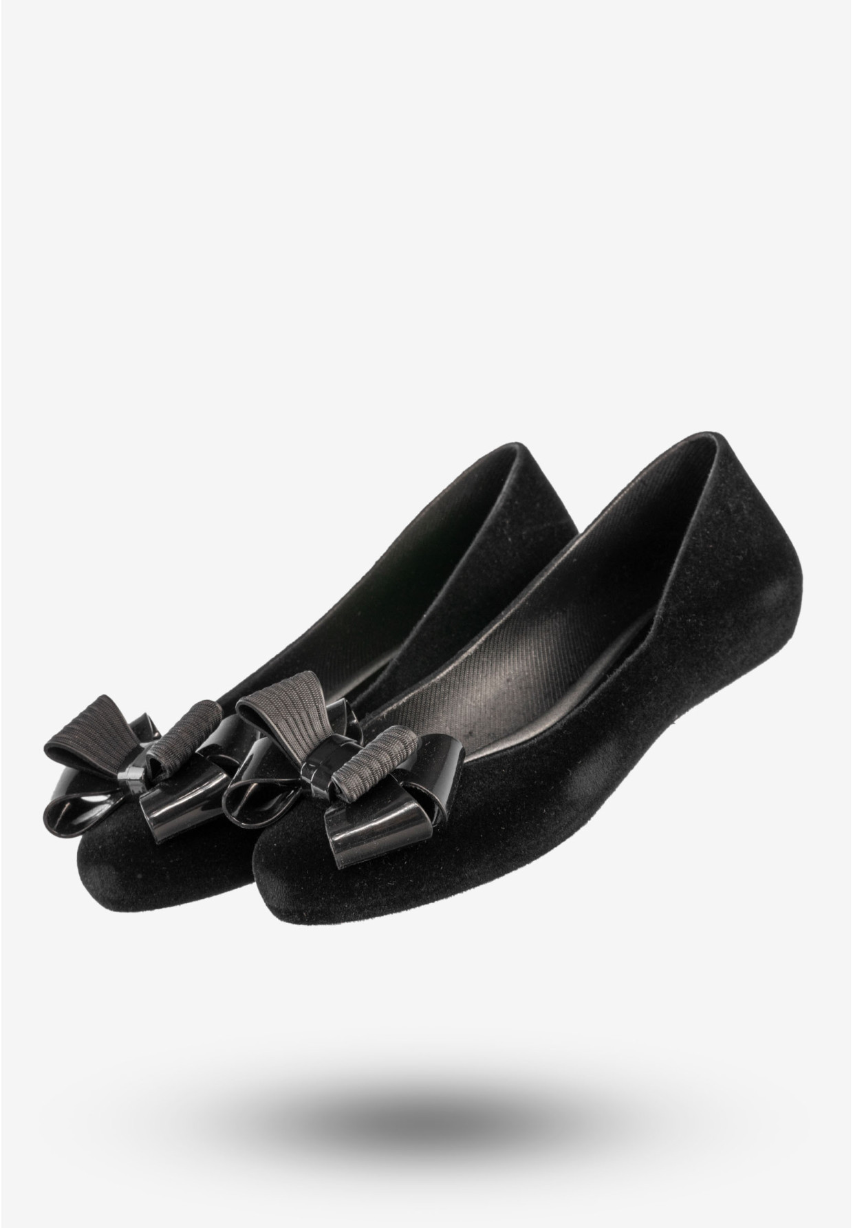 Baleriny Damskie Z Kokardką Buty Wsuwane Półbuty Zapachowe Czarne ZAXY DD285108