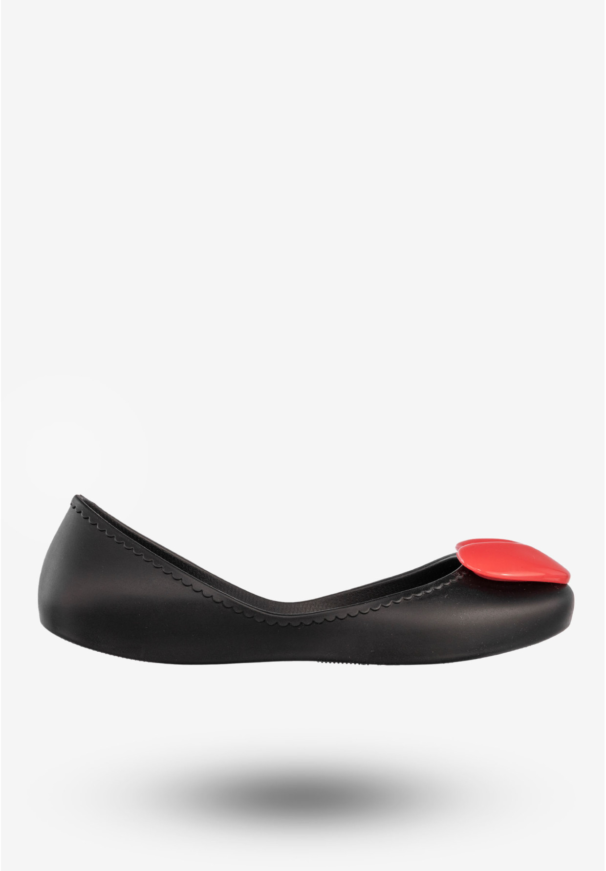 Baleriny Damskie Buty Wsuwane Z Serduszkiem Półbuty Zapachowe Czarne ZAXY V285014