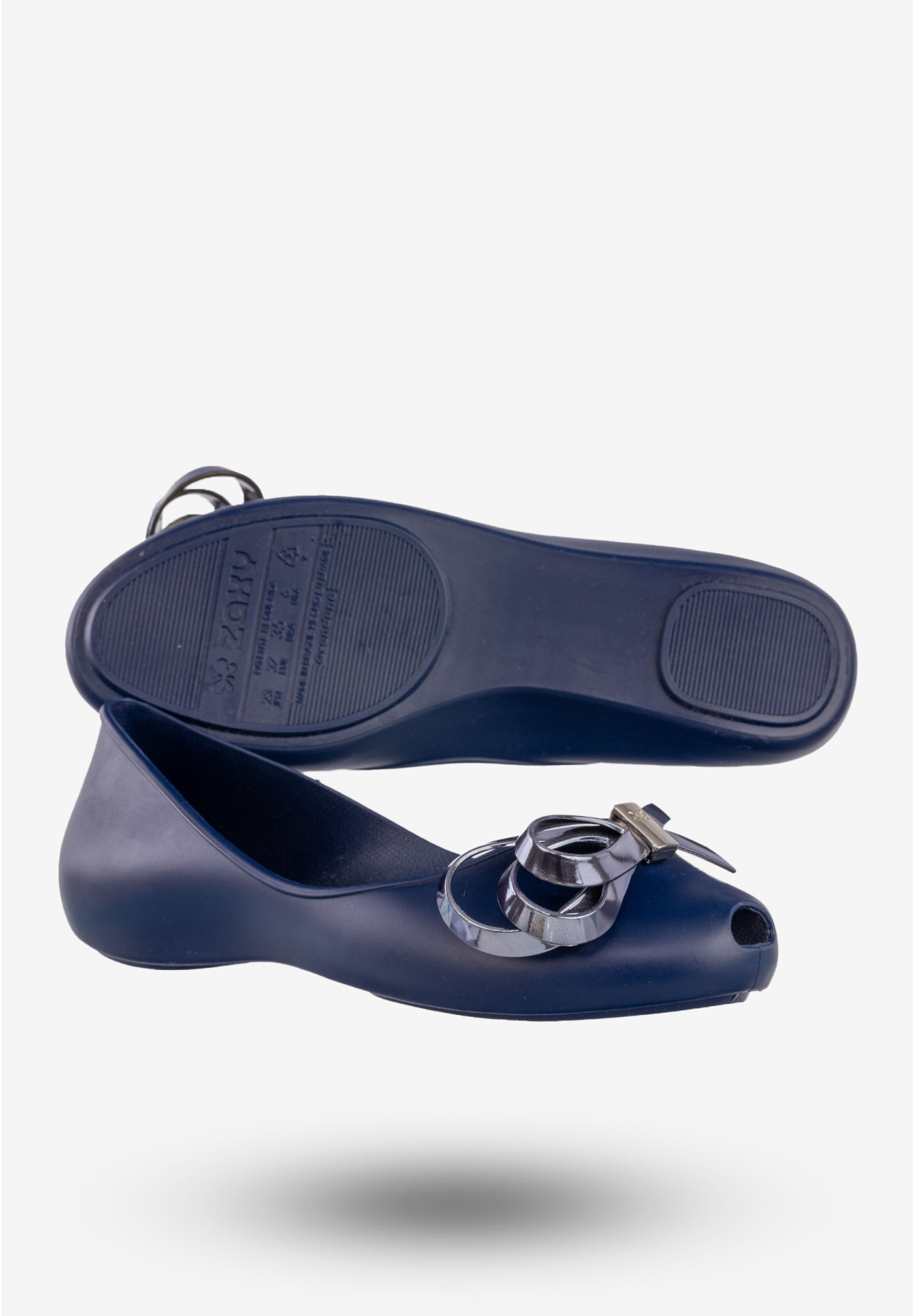 Baleriny Damskie Buty Wsuwane Lekkie Półbuty Zapachowe Granatowe ZAXY W285027