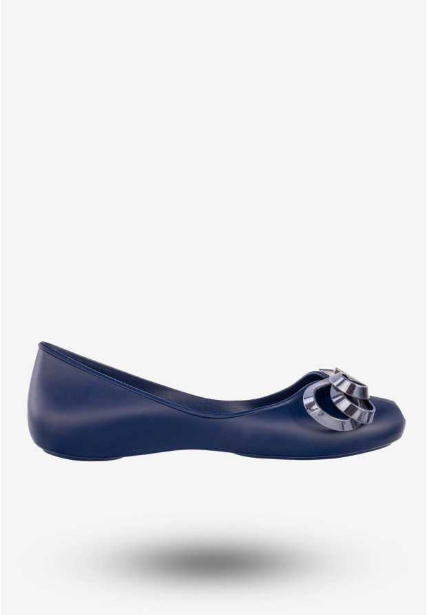 Baleriny Damskie Buty Wsuwane Lekkie Półbuty Zapachowe Granatowe ZAXY W285027