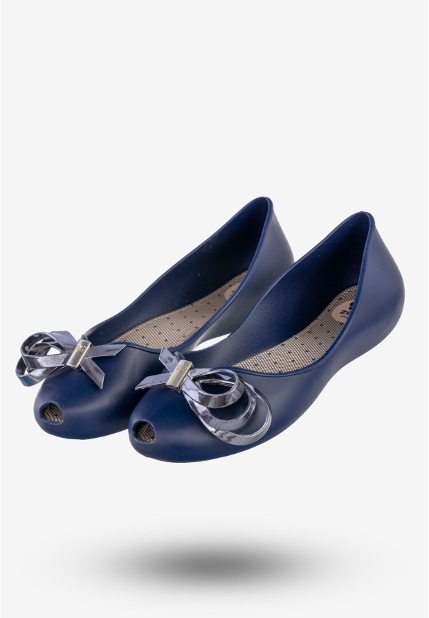 Baleriny Damskie Buty Wsuwane Lekkie Półbuty Zapachowe Granatowe ZAXY W285027