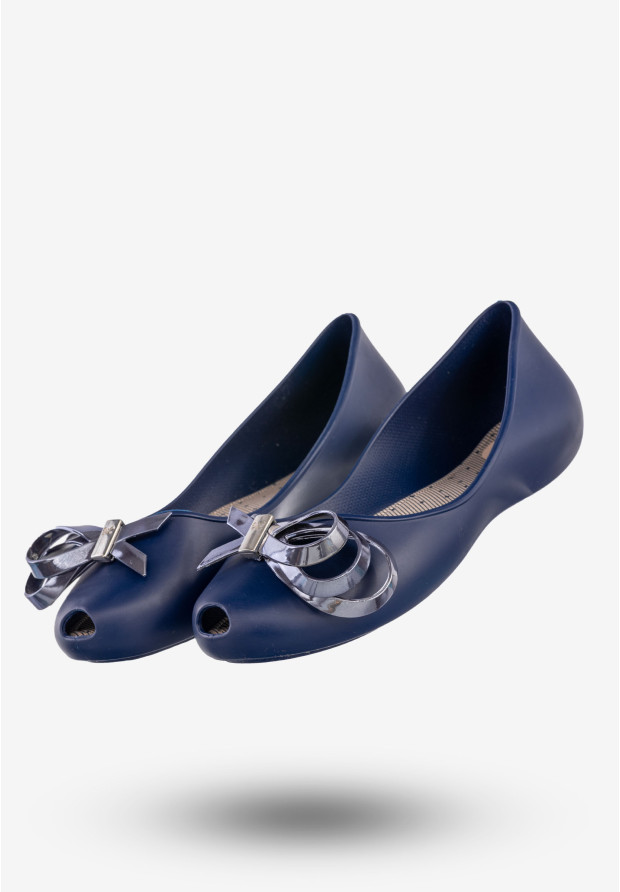 Baleriny Damskie Buty Wsuwane Lekkie Półbuty Zapachowe Granatowe ZAXY W285027