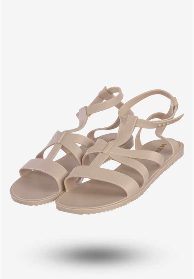 Sandały Damskie ZAXY Buty Na Lato Lekkie Zapachowe Beżowe W285055