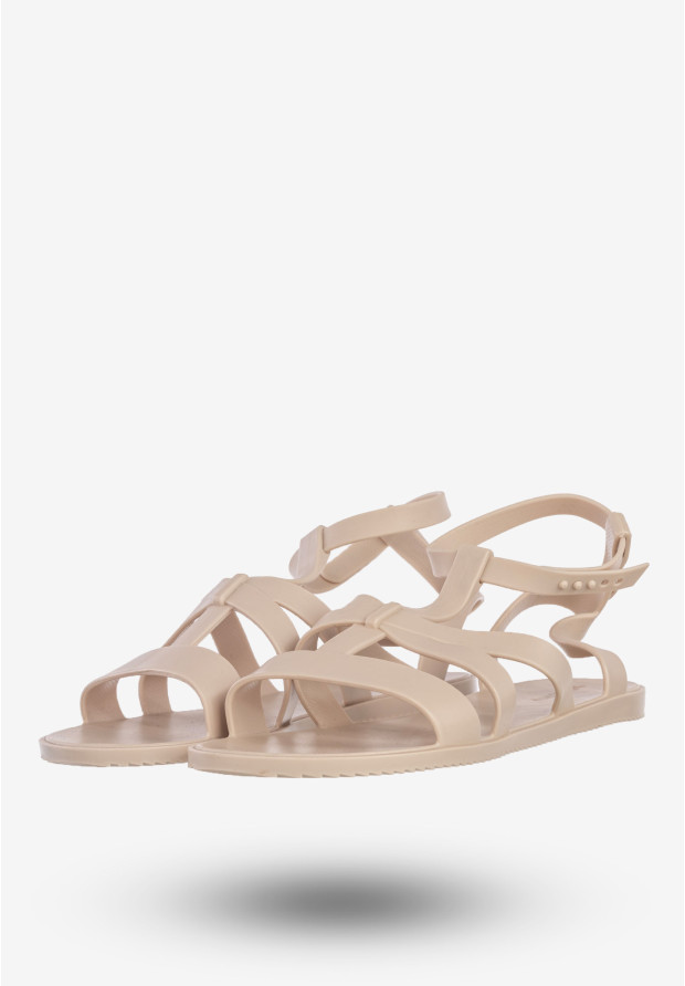Sandały Damskie ZAXY Buty Na Lato Lekkie Zapachowe Beżowe W285055