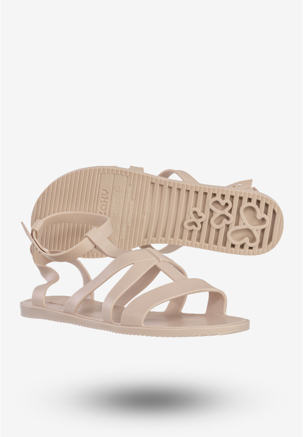 Sandały Damskie ZAXY Buty Na Lato Lekkie Zapachowe Beżowe W285055