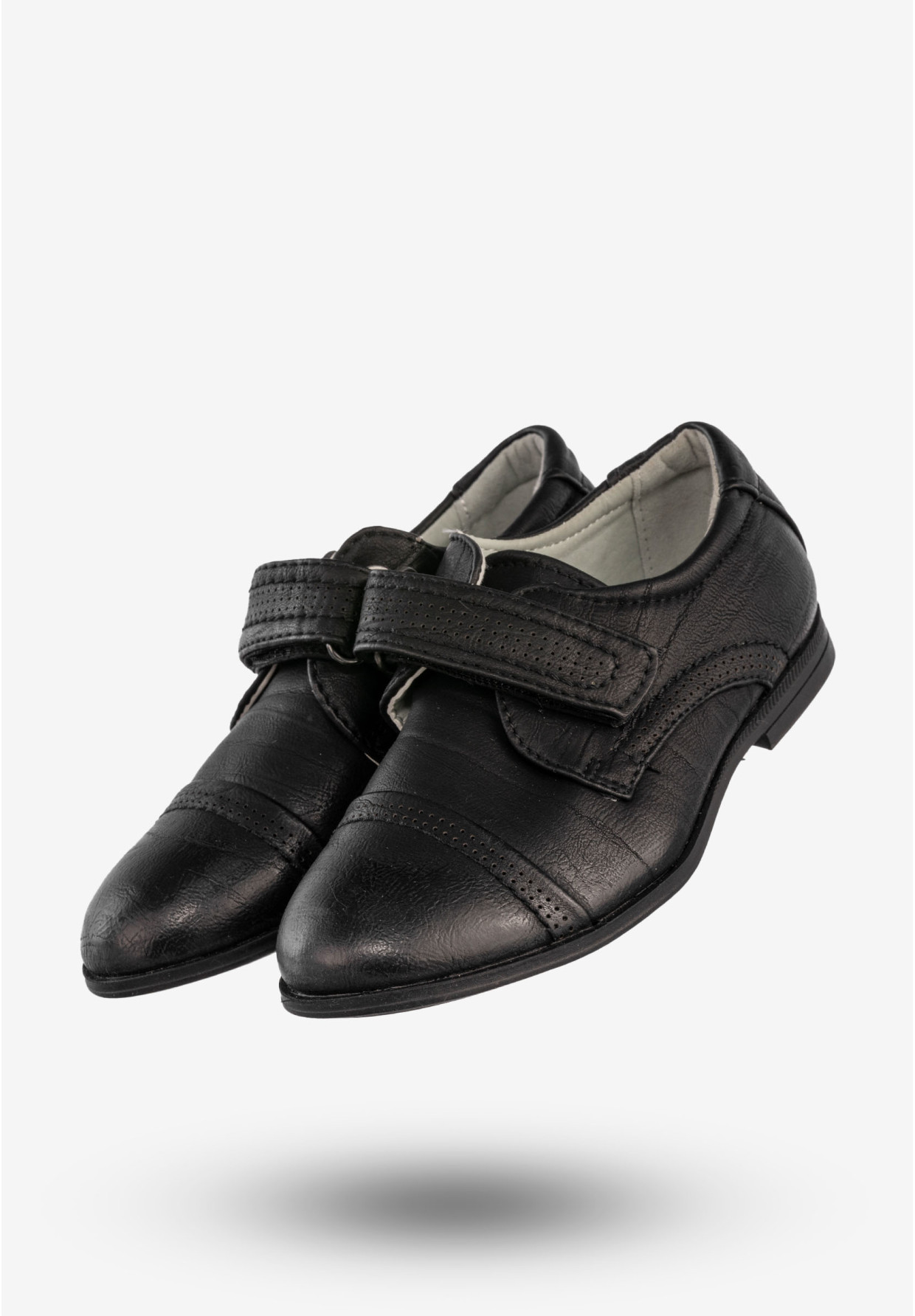 Półbuty Wizytowe Chłopięce Buty Na Rzepy Czarne Apawwa