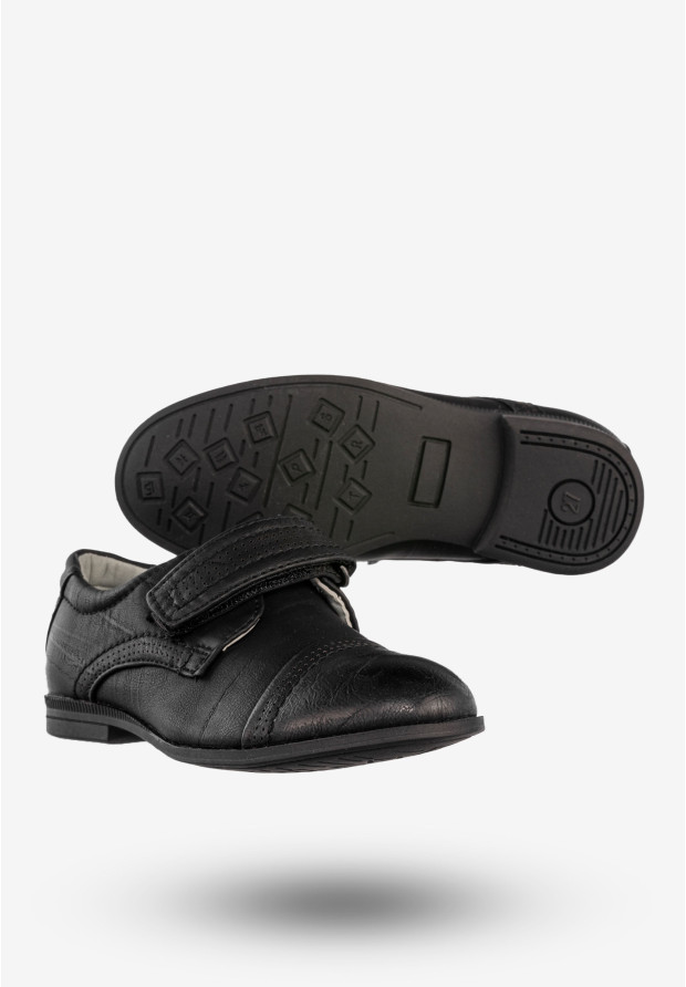 Półbuty Wizytowe Chłopięce Buty Na Rzepy Czarne Apawwa
