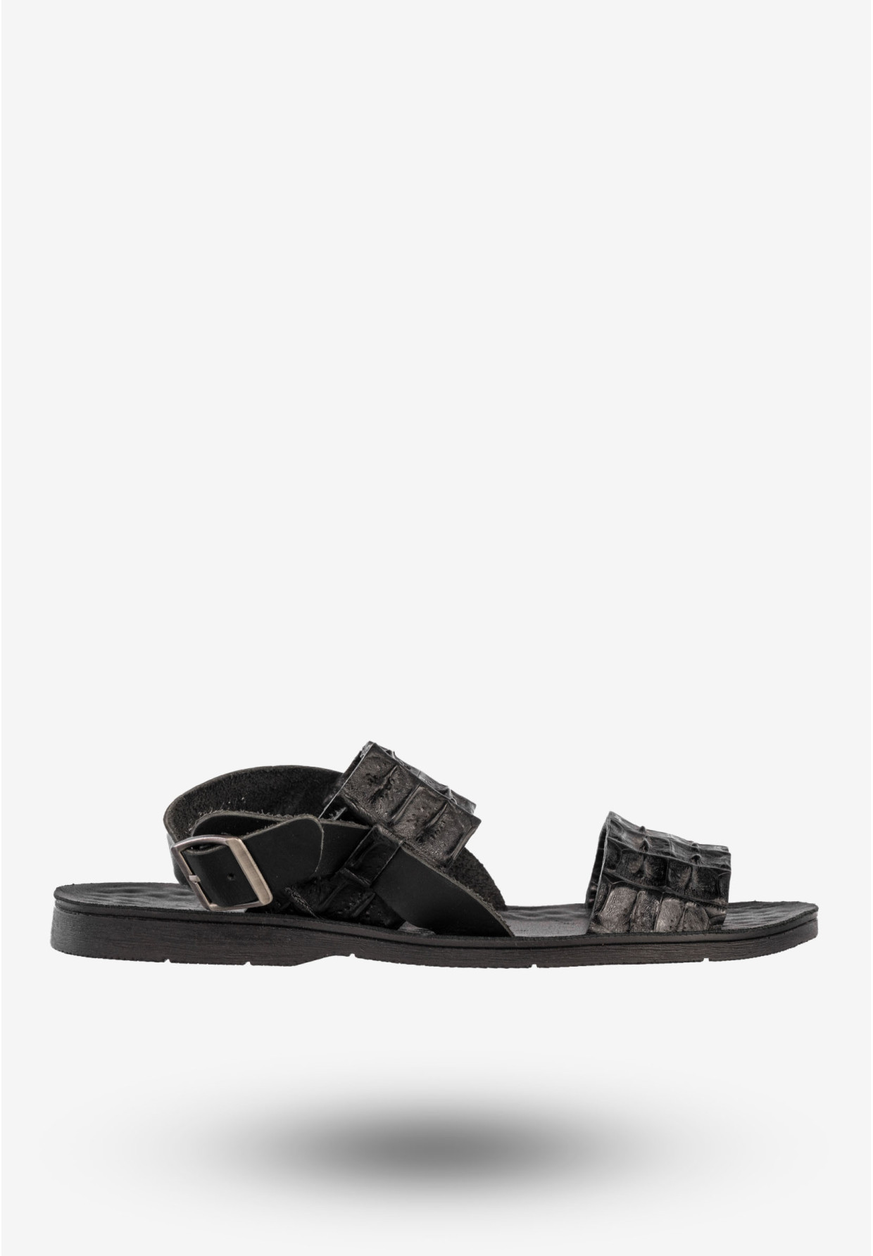 Sandały Męskie Skórzane Buty Eleganckie Wygodne Czarne Tibet
