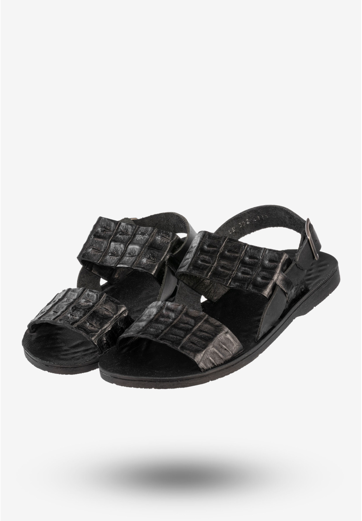 Sandały Męskie Skórzane Buty Eleganckie Wygodne Czarne Tibet
