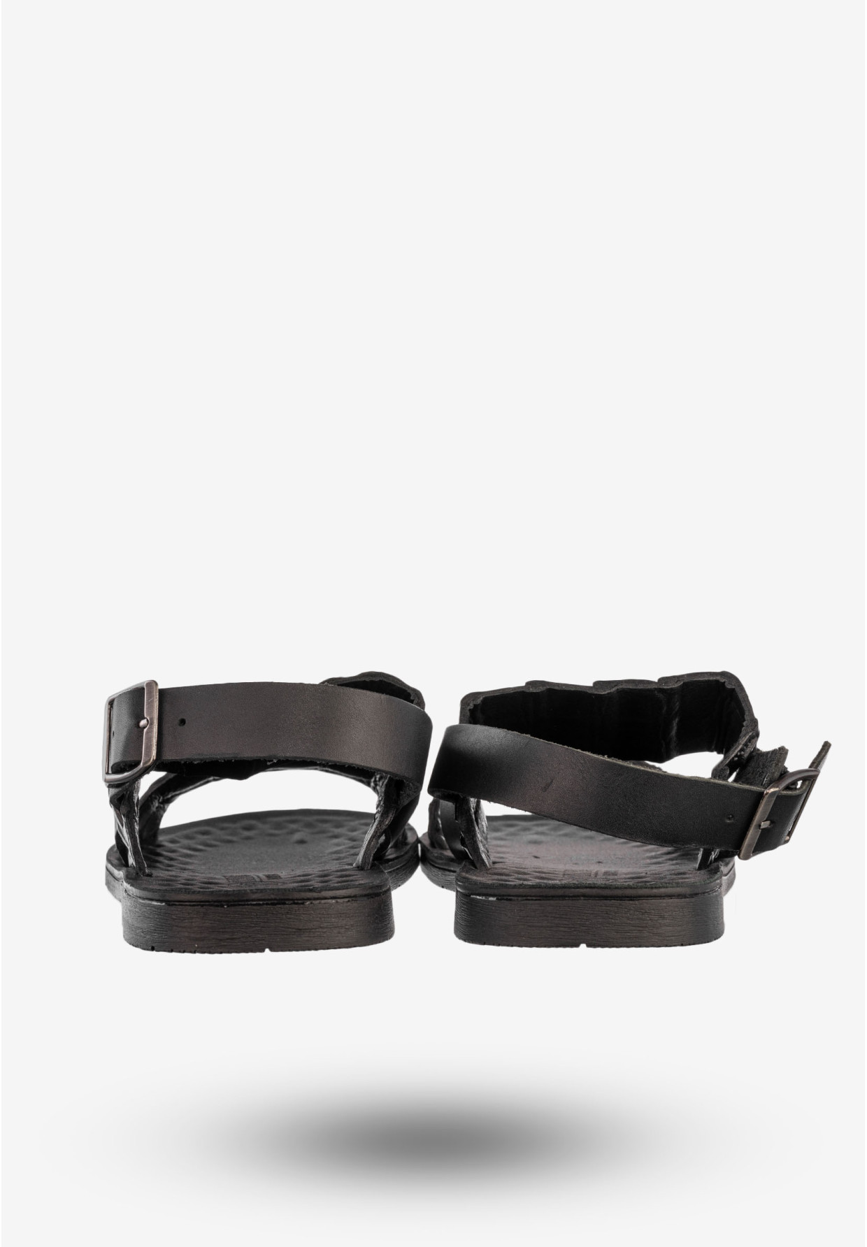 Sandały Męskie Skórzane Buty Eleganckie Wygodne Czarne Tibet