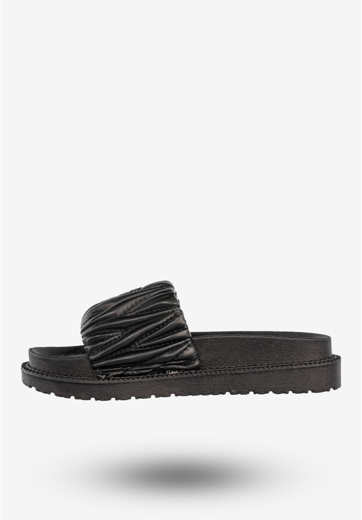 Klapki Damskie BIG STAR Ekoskóra Buty Casual Platforma Czarne NN274A745