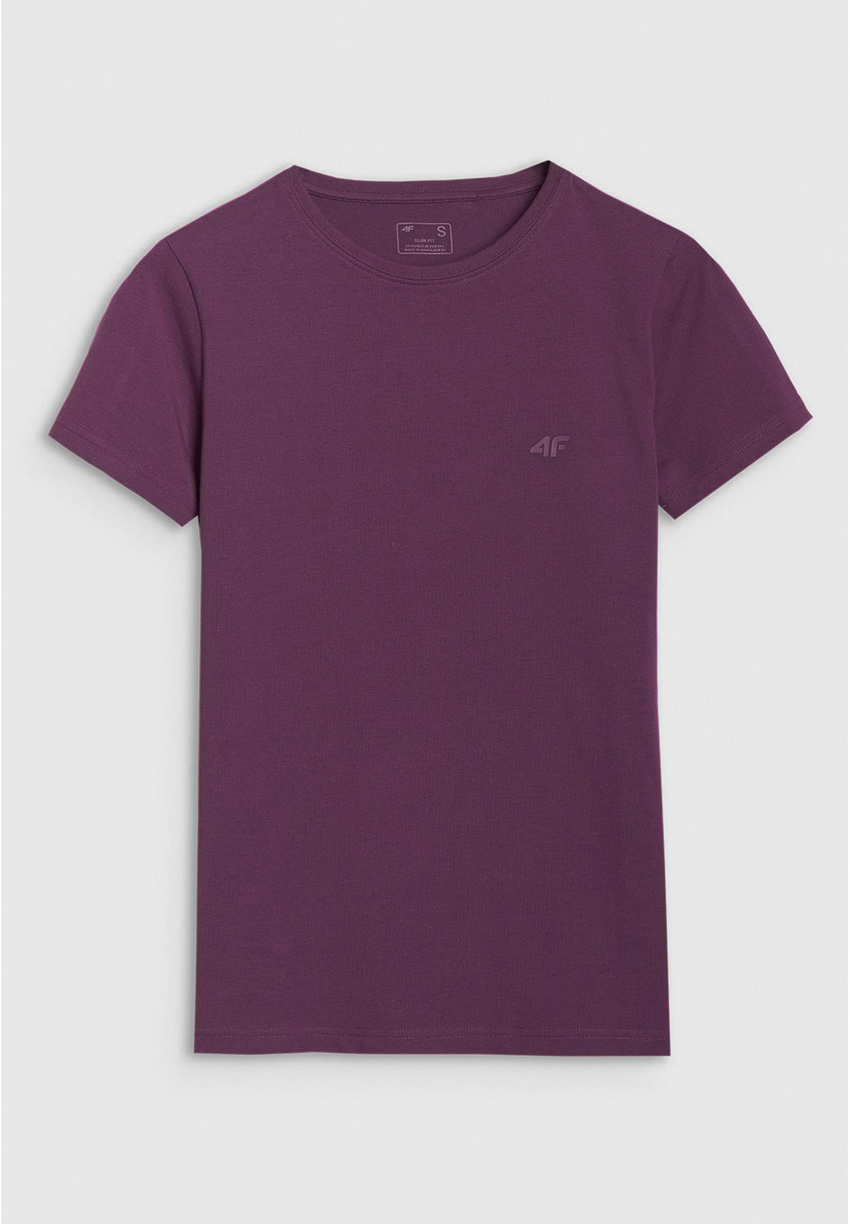 Koszulka Damska 4F T-shirt Slim Fit Fioletowa 4FWSS25TTSHF2351