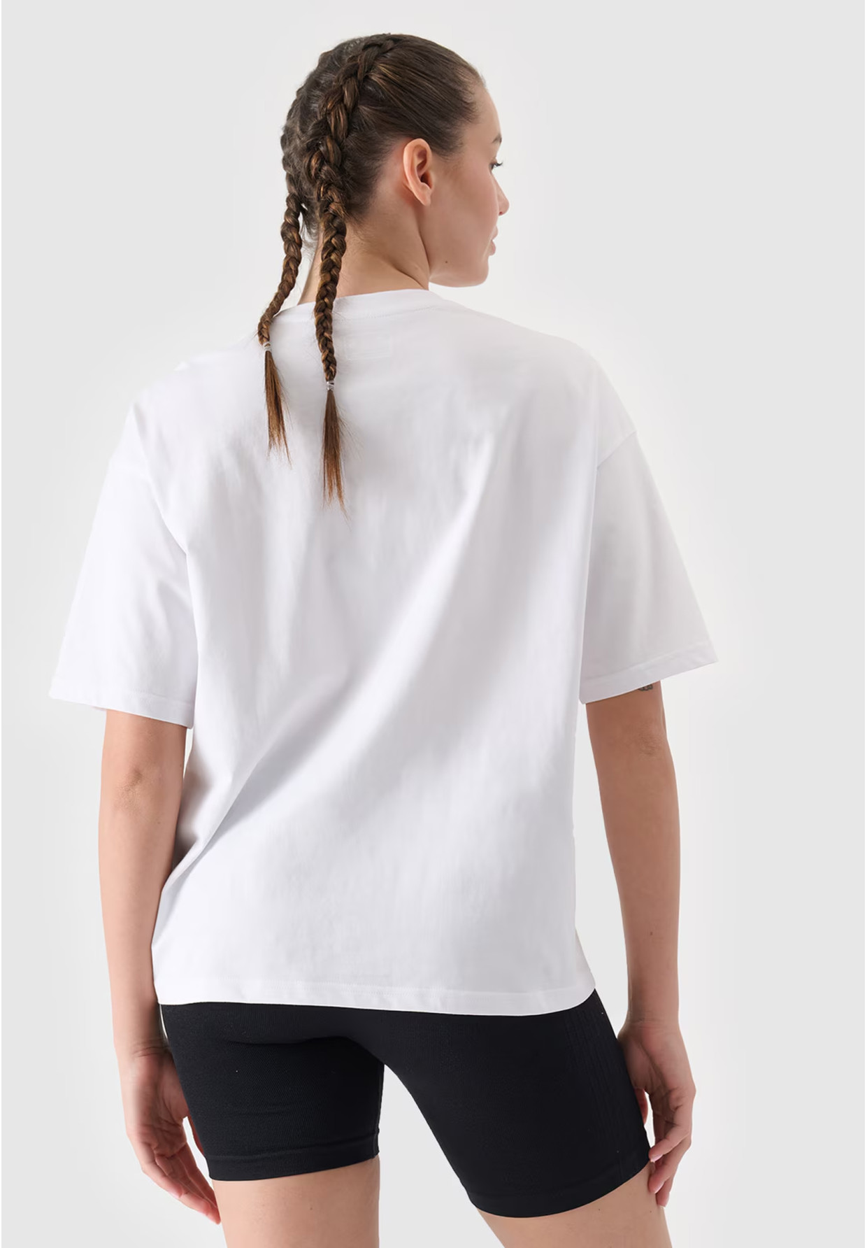 Koszulka Damska 4F T-shirt Oversize Basic Biały 4FRSS24TTSHF2545