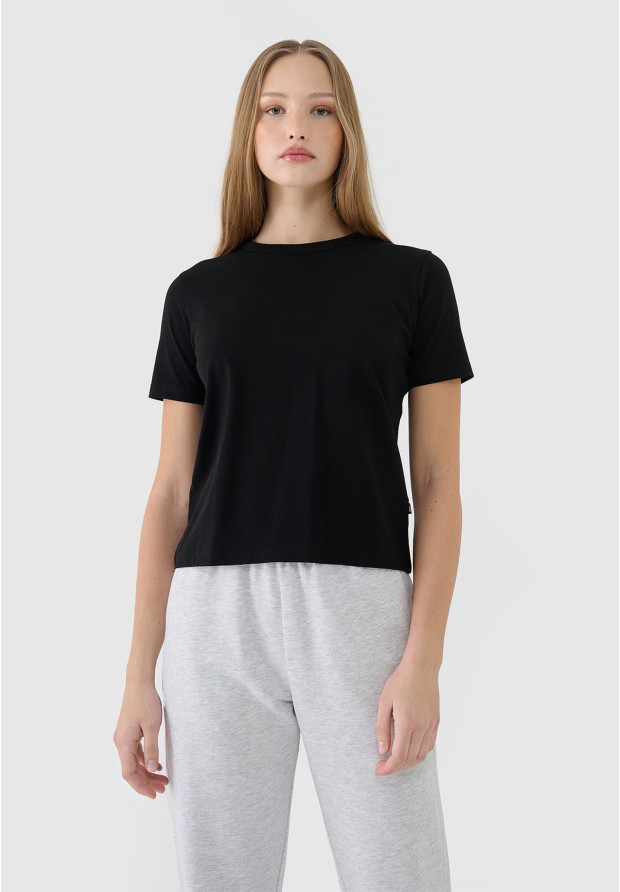 Czarny t-shirt damski 4F