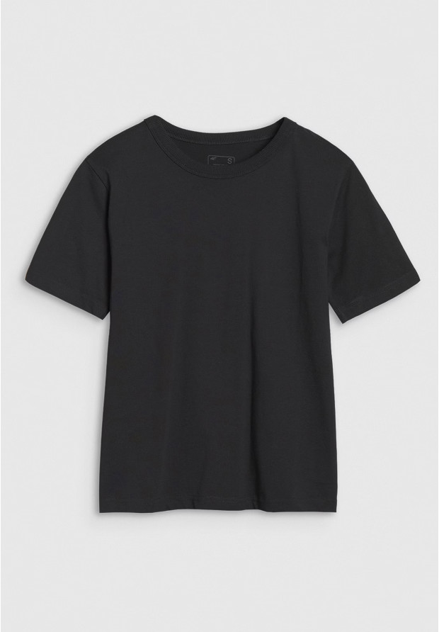 Koszulka Damska 4F T-shirt Regular Basic Czarna 4FWSS25TTSHF1991