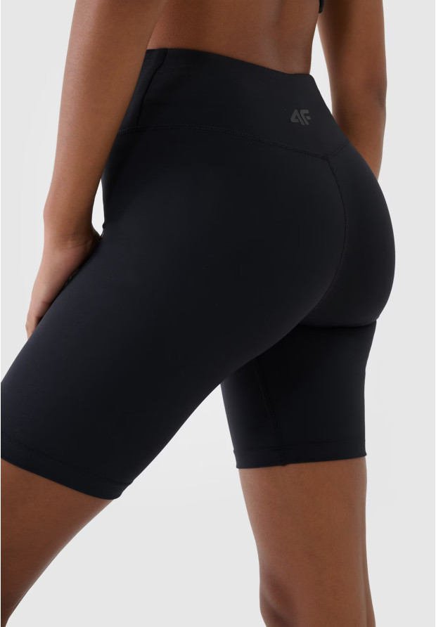 Kolarki Damskie 4F Sportowe Legginsy Spodenki Krótkie Treningowe Czarne 4FWMM00TFSTF080