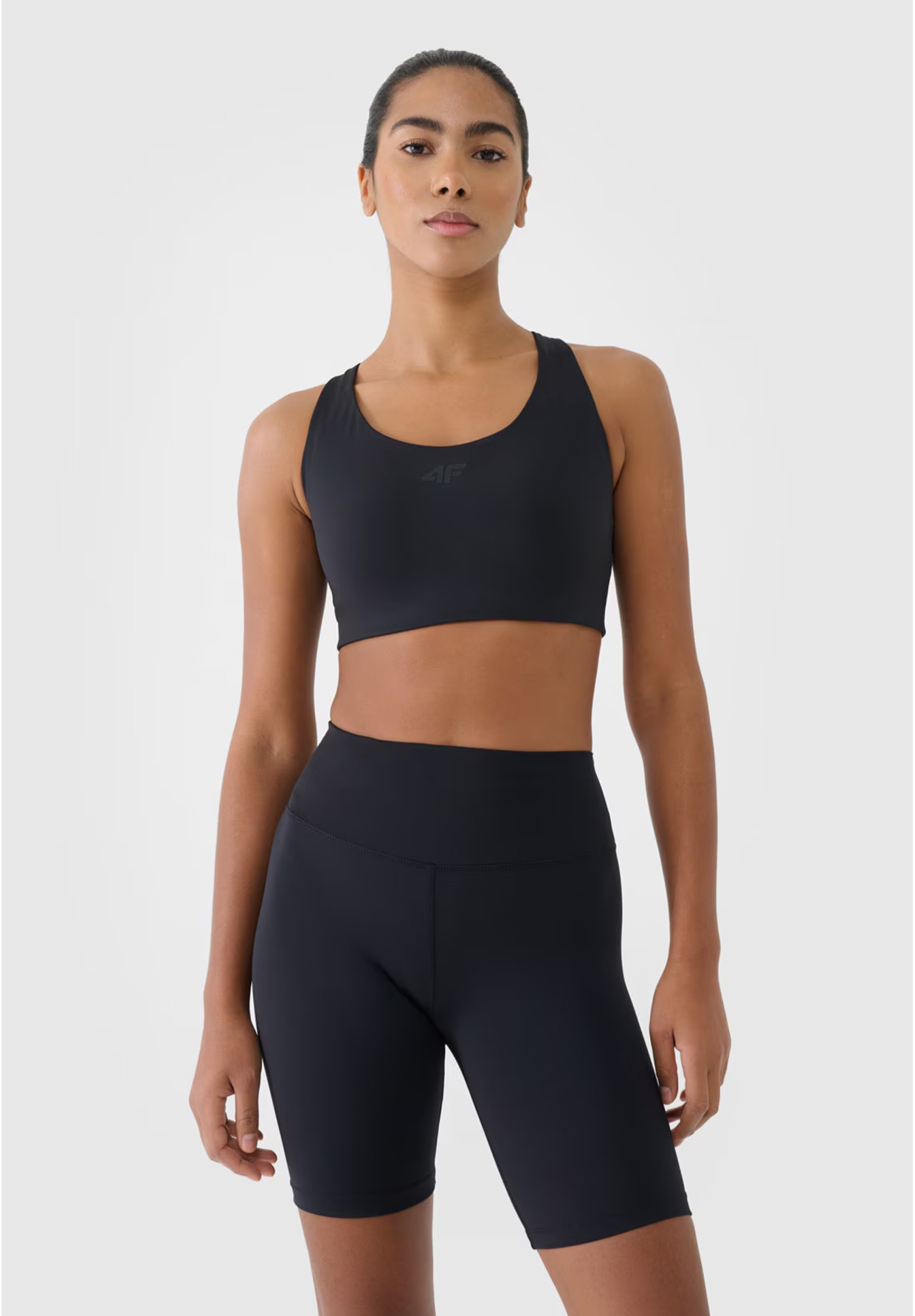 Kolarki Damskie 4F Sportowe Legginsy Spodenki Krótkie Treningowe Czarne 4FWMM00TFSTF080