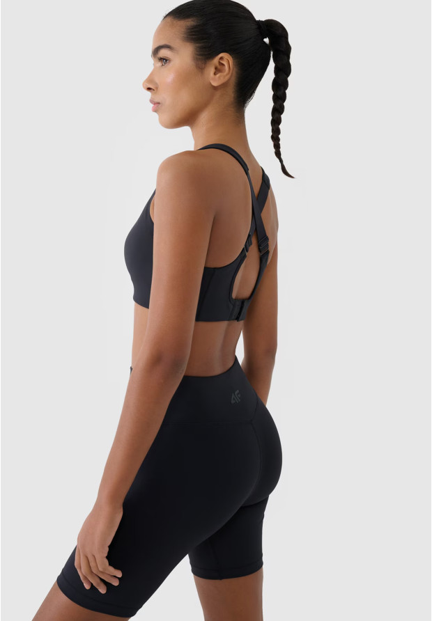 Kolarki Damskie 4F Sportowe Legginsy Spodenki Krótkie Treningowe Czarne 4FWMM00TFSTF080