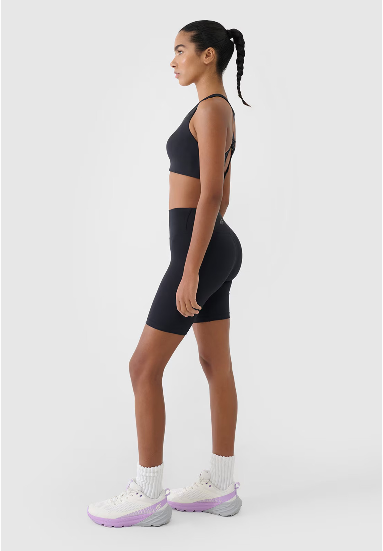 Kolarki Damskie 4F Sportowe Legginsy Spodenki Krótkie Treningowe Czarne 4FWMM00TFSTF080