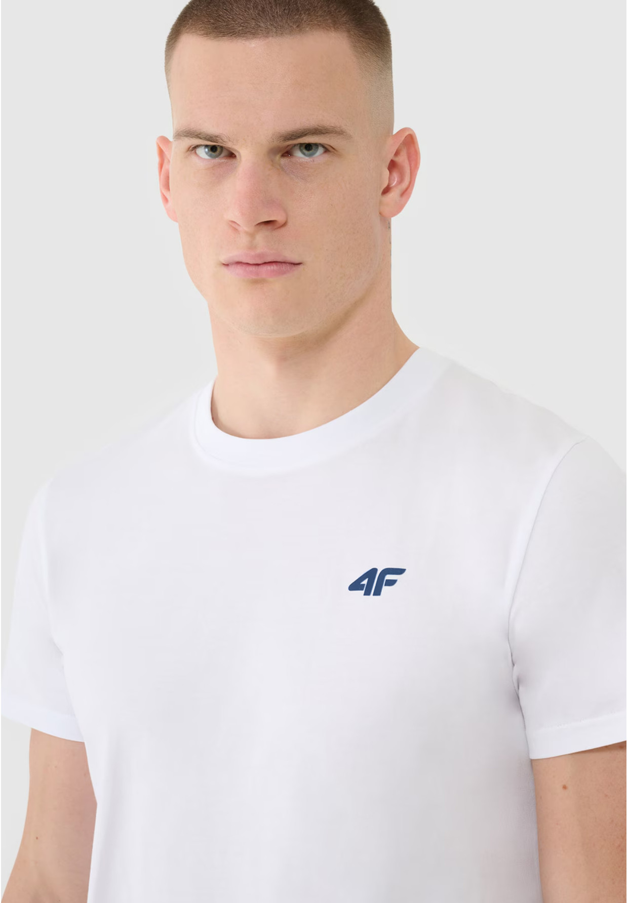 Koszulka Męska 4F Sportowy T-shirt Regular Biały 4FWSS24TTSHM1887