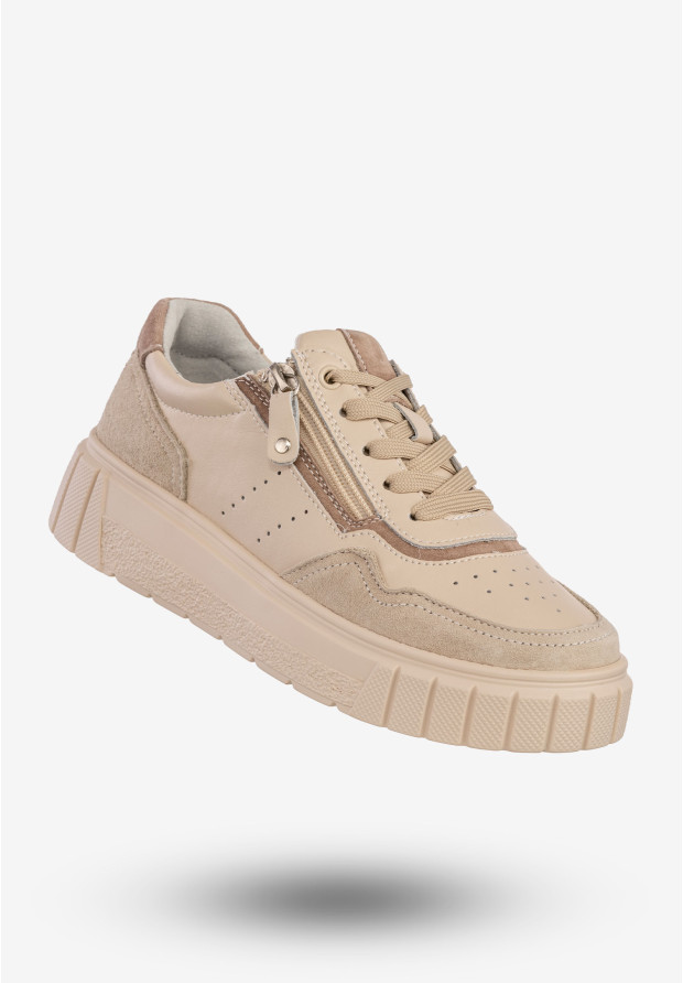 Beżowe sneakersy damskie Filippo DP6862/25 BE