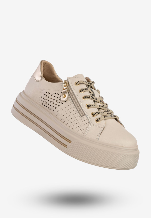 Beżowe sneakersy damskie Filippo DP6704/25 BE