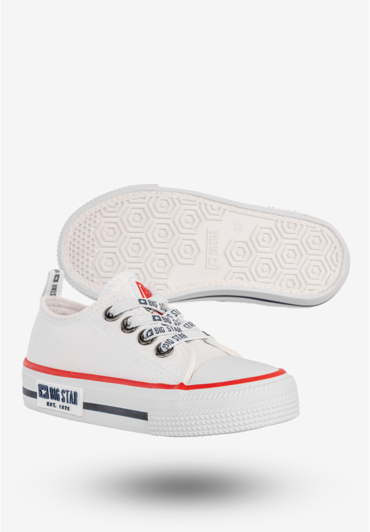 Trampki Dziecięce BIG STAR Buty Wsuwane Białe KK374068