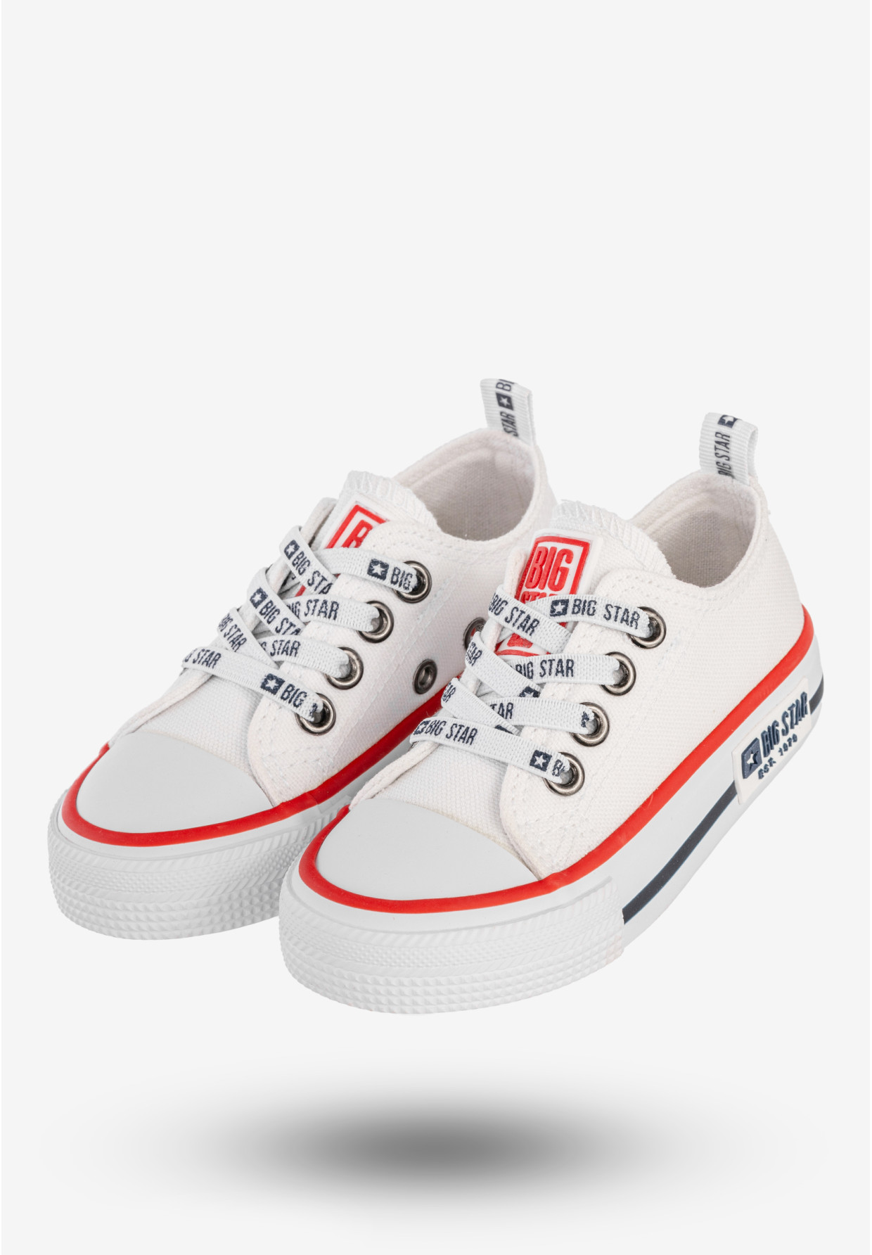 Trampki Dziecięce BIG STAR Buty Wsuwane Białe KK374068