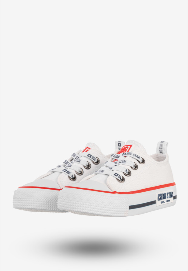 Trampki Dziecięce BIG STAR Buty Wsuwane Białe KK374068