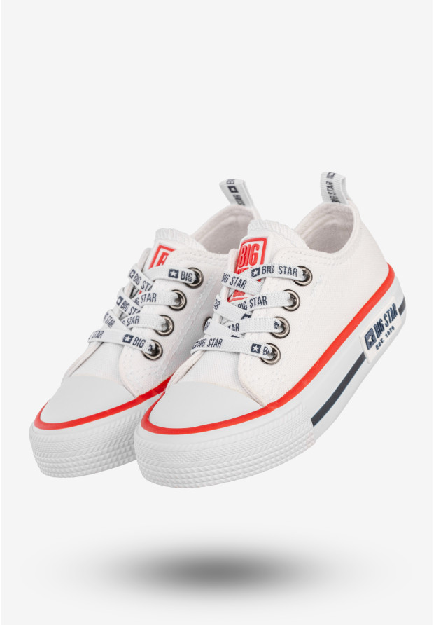 Trampki Dziecięce BIG STAR Buty Wsuwane Białe KK374068