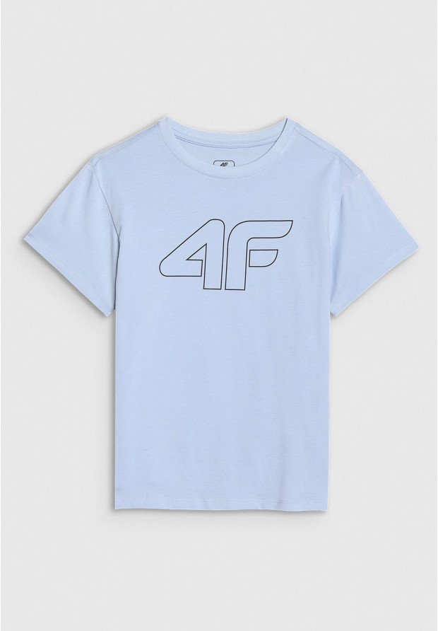 Koszulka Chłopięca 4F T-shirt Z Nadrukiem Niebieski 4FJWSS25TTSHM2325