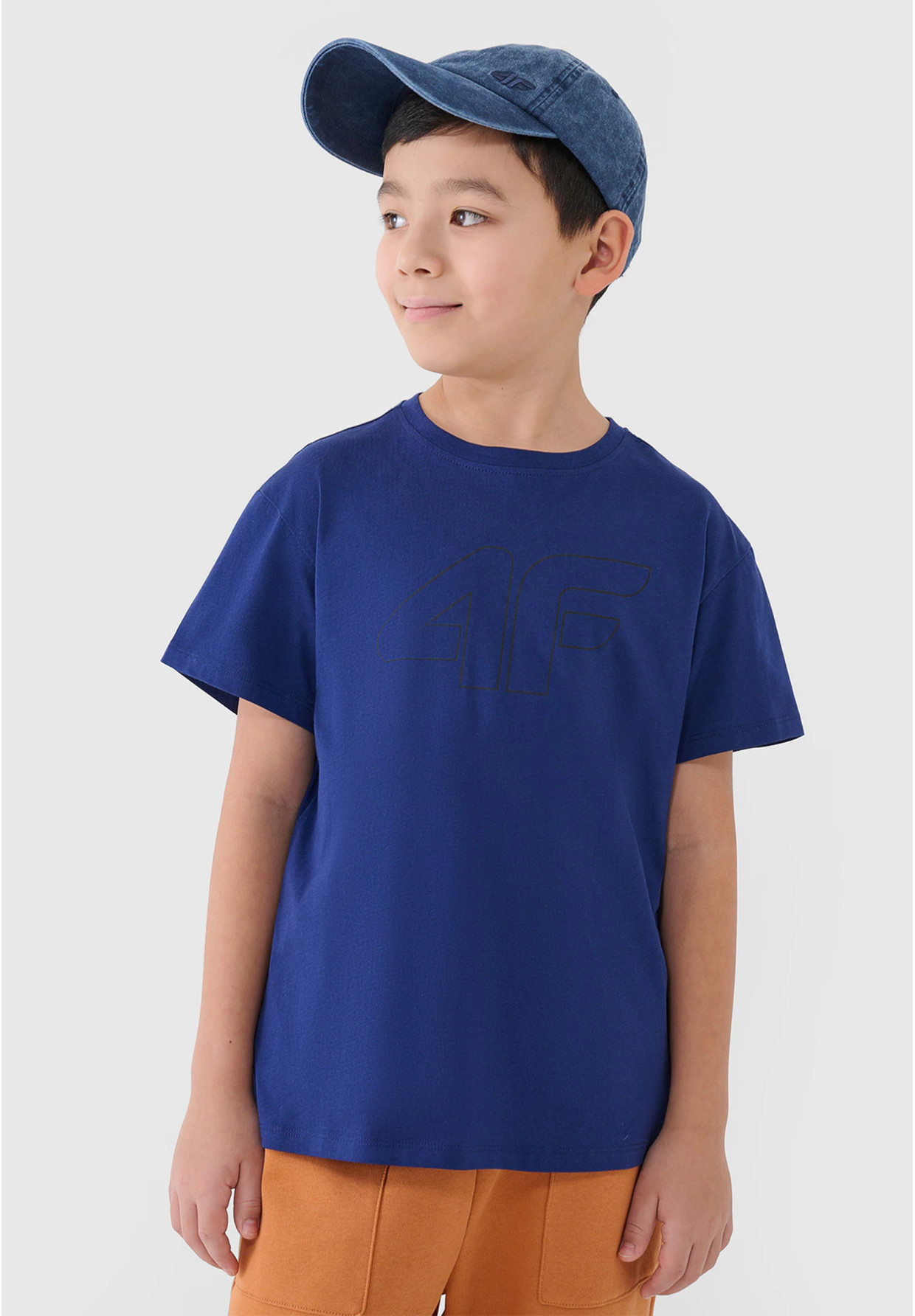 Koszulka Chłopięca 4F T-shirt Z Nadrukiem Granatowy 4FJWSS25TTSHM2325