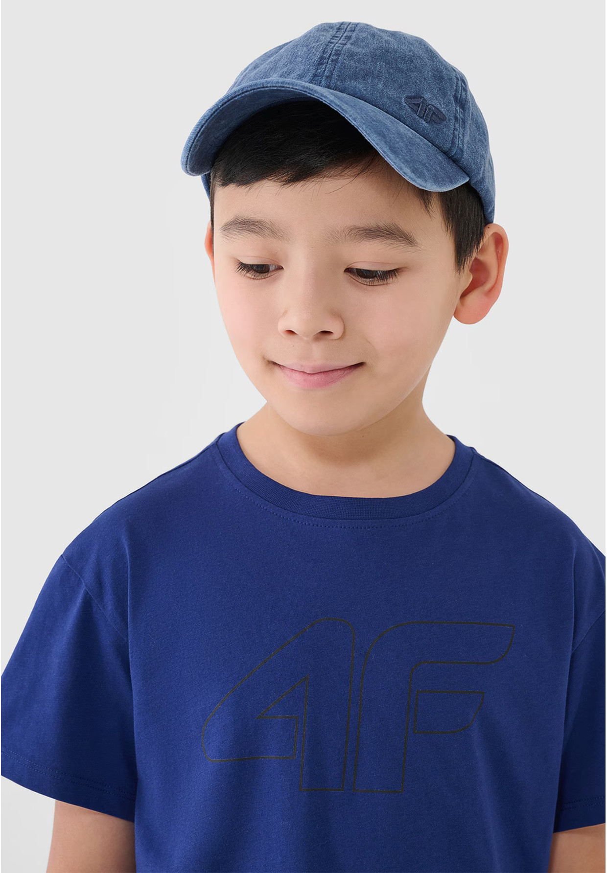 Koszulka Chłopięca 4F T-shirt Z Nadrukiem Granatowy 4FJWSS25TTSHM2325