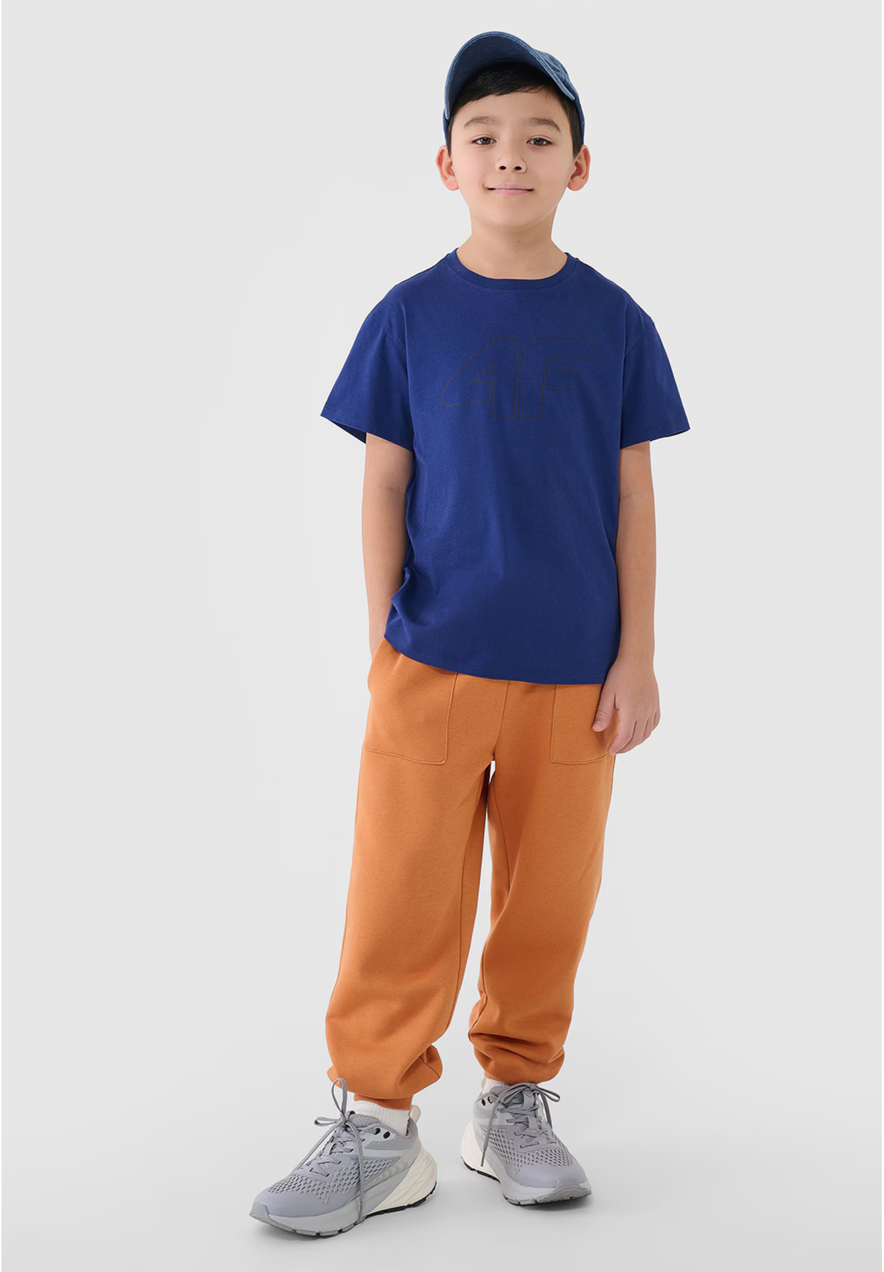 Koszulka Chłopięca 4F T-shirt Z Nadrukiem Granatowy 4FJWSS25TTSHM2325