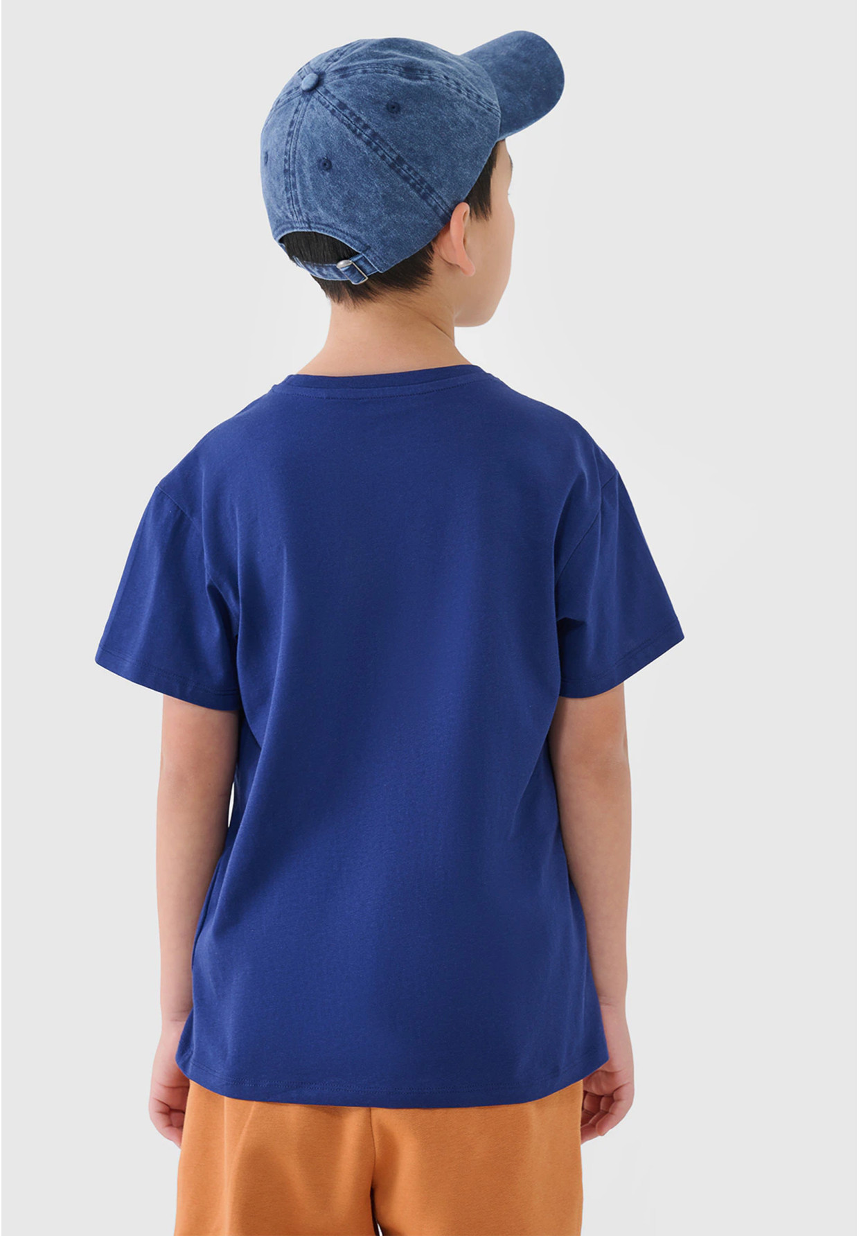 Koszulka Chłopięca 4F T-shirt Z Nadrukiem Granatowy 4FJWSS25TTSHM2325