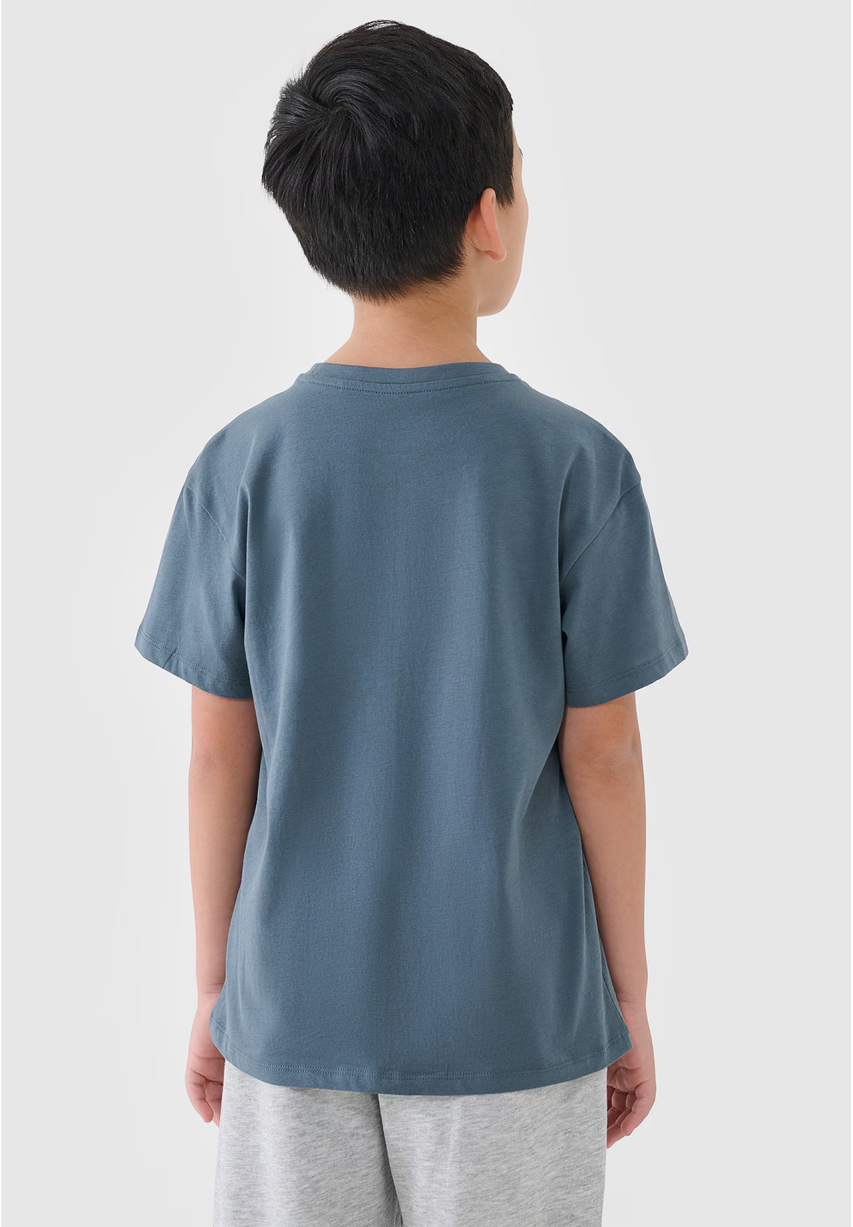 Koszulka Chłopięca 4F T-shirt Z Nadrukiem Szary 4FJWSS25TTSHM2325